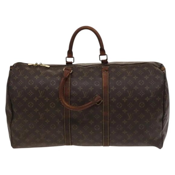 LOUIS VUITTON Monogram Keepall 55 Boston Bag LV Auth - Picture 2 of 16
